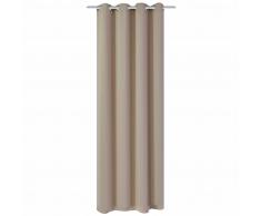 vidaXL Cortina opaca con ojales de metal 270x245 cm crema
