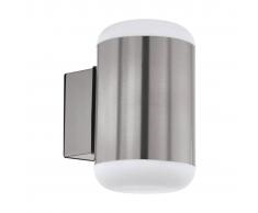 EGLO Lámpara LED de pared para jardín Merlito acero inoxidable