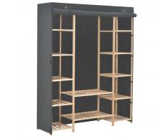 vidaXL Armario de tela gris 135x40x170 cm
