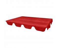 vidaXL Dosel de reemplazo para columpio de jardín 226x186 cm rojo
