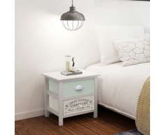 vidaXL Mesita de noche de estilo francés de madera