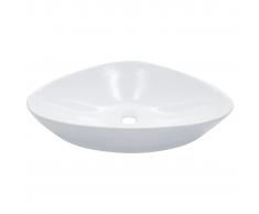 vidaXL Lavabo 58,5x39x14 cm cerámica blanco