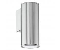 EGLO Lámpara de pared LED exterior Riga plata 94106