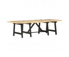 vidaXL Mesa de centro extensible de madera maciza de mango 160x70x45cm