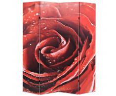 vidaXL Biombo divisor plegable 160x170 cm rosa roja