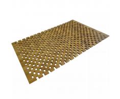 vidaXL Alfombrilla de baño de madera de acacia mosaico 80x50 cm