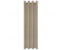 vidaXL Cortina opaca apariencia de lino beige 290x245 cm