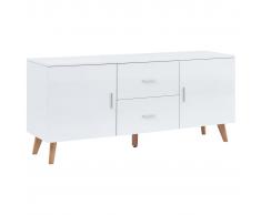 vidaXL Aparador de MDF blanco 160x40x70 cm