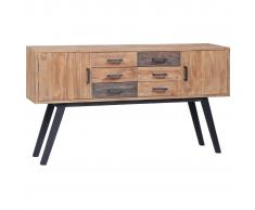 vidaXL Aparador de madera de teca maciza 140x30x75 cm