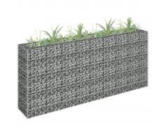 vidaXL Jardinera de gaviones de acero galvanizado 180x30x90 cm
