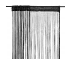 vidaXL Cortinas de flecos 2 piezas 140x250 cm negras