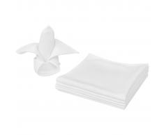 vidaXL 50 servilletas blancas de tela 50 x 50 cm
