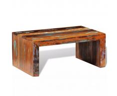 vidaXL Mesa de centro rectangular de madera reciclada