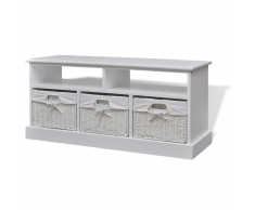 vidaXL cómoda de almacenamiento blanca Aarau