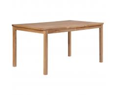 vidaXL Mesa de jardín de madera de teca maciza 150x90x77 cm