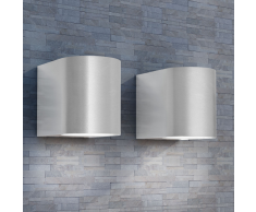 vidaXL Lámpara de pared exterior 2 uds redonda descendente