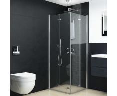 vidaXL Cabina de ducha con puertas de plegado doble ESG 75x75x185 cm