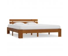 vidaXL Estructura de cama madera maciza pino marrón miel 160x200 cm