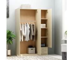 vidaXL Armario de 3 puertas aglomerado color roble Sonoma 120x50x180cm