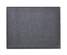 vidaXL Alfombra de entrada de PVC gris, 90 x 60 cm