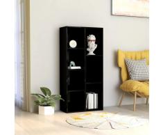 vidaXL Estantería de aglomerado negro brillante 50x25x106 cm