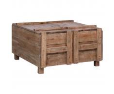 vidaXL Mesa de centro de madera maciza reciclada 65x65x38 cm