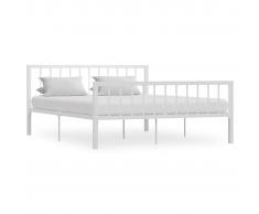 vidaXL Estructura de cama de metal blanco 160x200 cm