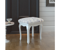 vidaXL Taburete de Tocador Color Blanco Cálido