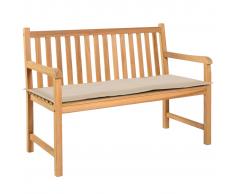 vidaXL Cojín de banco de jardín blanco crema 120x50x3 cm