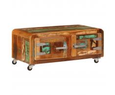 vidaXL Mesa de centro madera maciza reciclada 85x55x40 cm