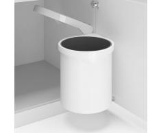 vidaXL Papelera de cocina empotrada plástico 12 L