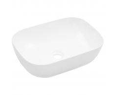 vidaXL Lavabo 45,5x32x13 cm cerámica blanco