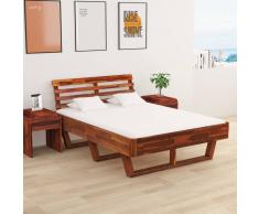 vidaXL Estructura de cama de madera maciza de acacia 140x200 cm