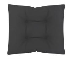 vidaXL Cojín para palés negro 60x61x10 cm