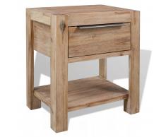 vidaXL Mesita de noche madera maciza acacia 40x30x48 cm