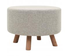 vidaXL Taburete redondo de tela 56x40 cm beige