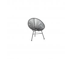 miliboo Sillón de jardín en hilo de resina gris