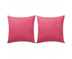 vidaXL Cojines de exterior 60x60 cm rosa 2 unidades
