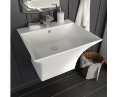 vidaXL Lavabo de pared de cerámica blanco 500x450x410 mm
