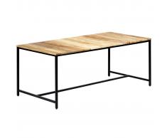 vidaXL Mesa de comedor madera maciza de mango rugoso 180x90x75 cm