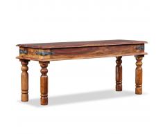 vidaXL Banco estilo castillo madera maciza de sheesham 110x35x45 cm