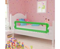 vidaXL Barandilla de seguridad cama de niño verde 150x42 cm