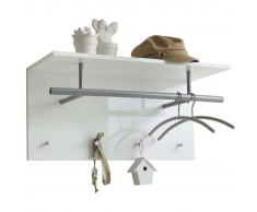 FMD Perchero de pared 72x29,3x34,5 cm blanco
