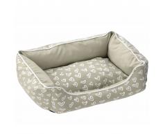 D&D Cojín cama de mascota Lovely corazones beis y blancos 671/437964