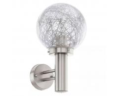 EGLO Lámpara de pared exterior Nisia 1 60 W plateada 93366