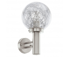 EGLO Lámpara de pared exterior Nisia 1 60 W plateada 93366