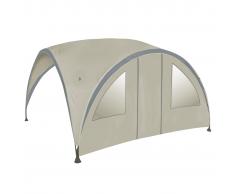 Bo-Garden Toldo pared lateral con puerta de carpa fiesta pequeña beige