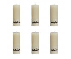 Bolsius Vela Del Pilar Rústica 190 x 68 mm 6 Piezas Crema