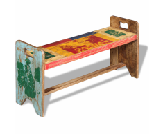 vidaXL Banco cola madera maciza reciclada 100x30x50 cm