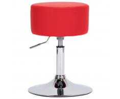 vidaXL Taburete de cocina cuero sintético rojo